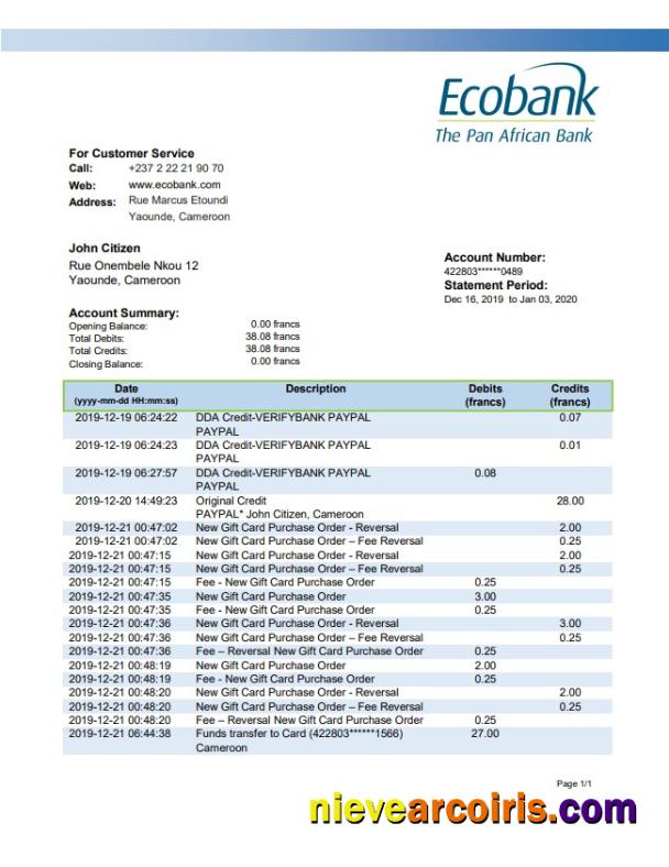 Cameroon Ecobank